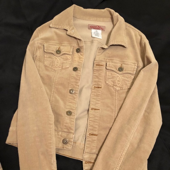 Cute Vintage M Beige Corduroy Jacket 